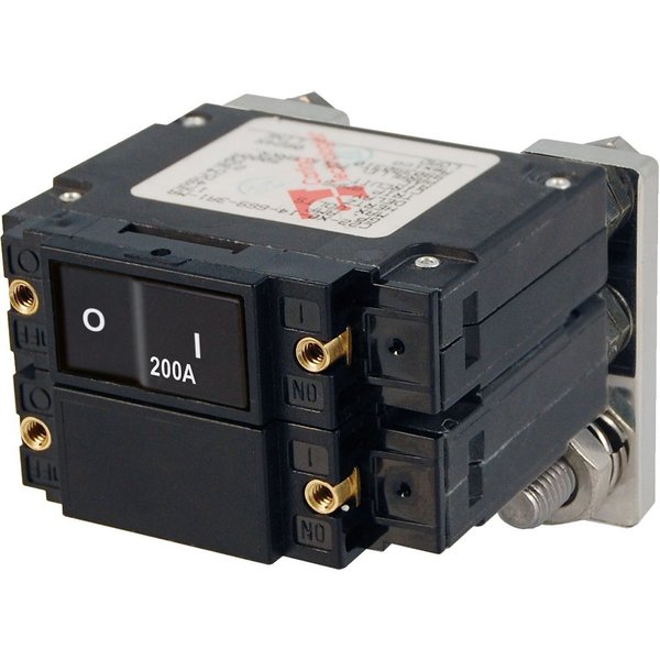 Blue Sea Systems Circuit Breaker, C Series 200A, 2 Pole, 120/240V AC 7476